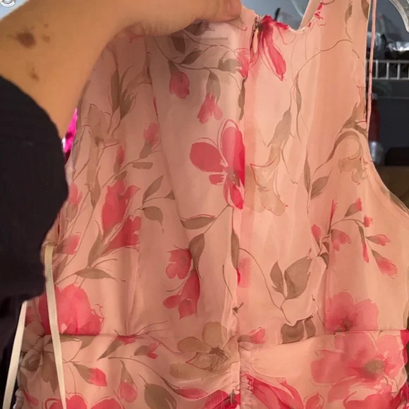 Connected Apparel Floral Pink Sleeveless Dress - Picture 5 of 5